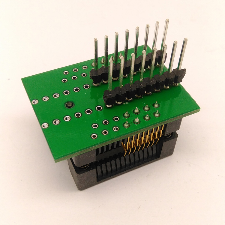 SOP16芯片烧录座 300mil 宽体IC测试座 OTS28-1.27-04 编程座厂家 - 图2