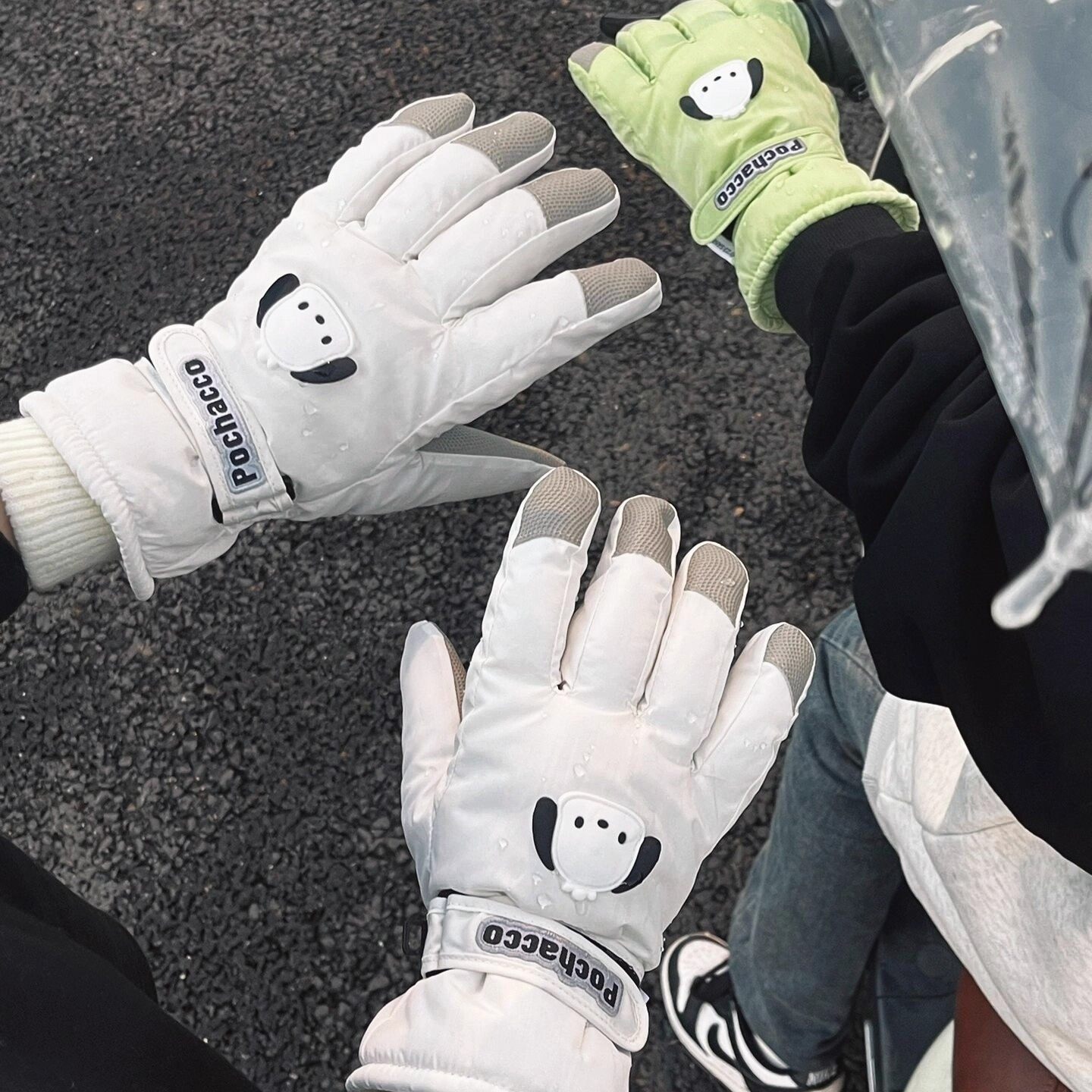 可爱卡通滑雪手套加绒加厚冬天骑车情侣手套可触屏学生骑车暖手套,淘宝优惠券,粉丝福利购,淘宝优惠卷