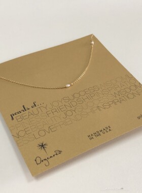 限量停产※PEARLS OF银镀金链五颗小米珍珠项链 美国Dogeared正品