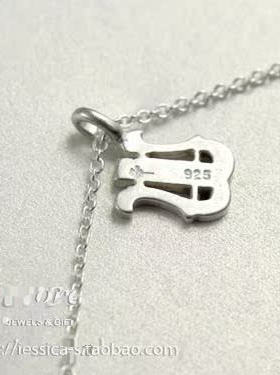 竖琴 许愿项链 925银链锁骨链 乐器银色饰品美国Dogeared正品