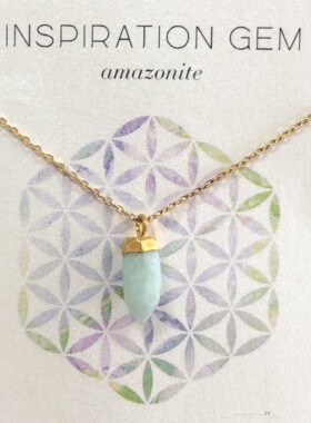 soul gems 灵魂宝石彩色切面锥形天然石项链 美国Dogeared正品