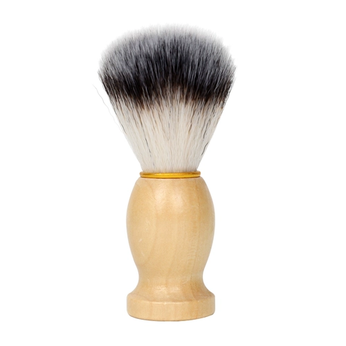 Щеточка для бритья из натурального дерева, мыло, мягкая щетка