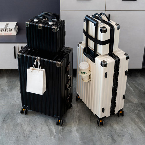 袋鼠耐用型行李箱男高颜值pc材质2025新款拉杆旅行密码子母箱24寸 - 图1