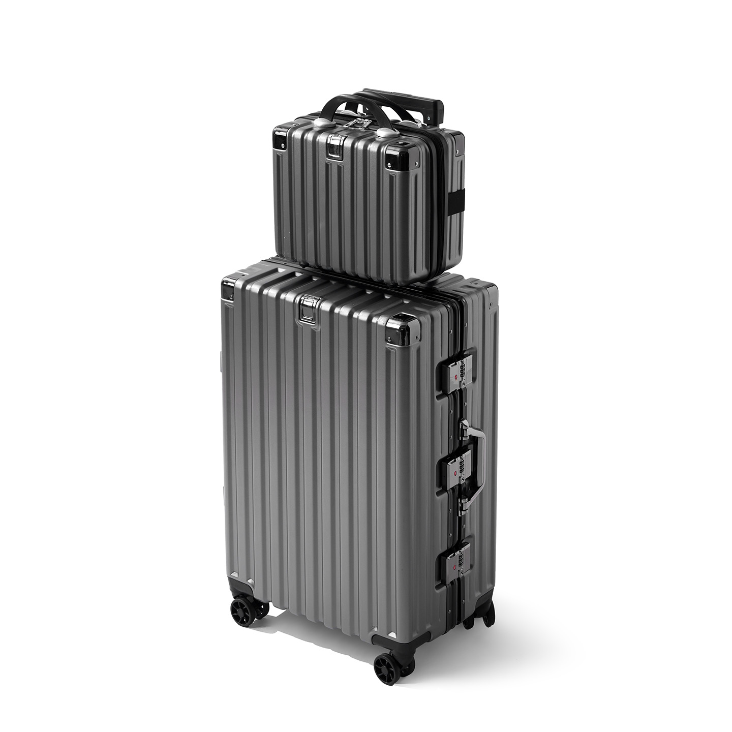 袋鼠高品质旅行行李拉杆箱可上飞机男20寸结实耐用密码登机子母箱 - 图3