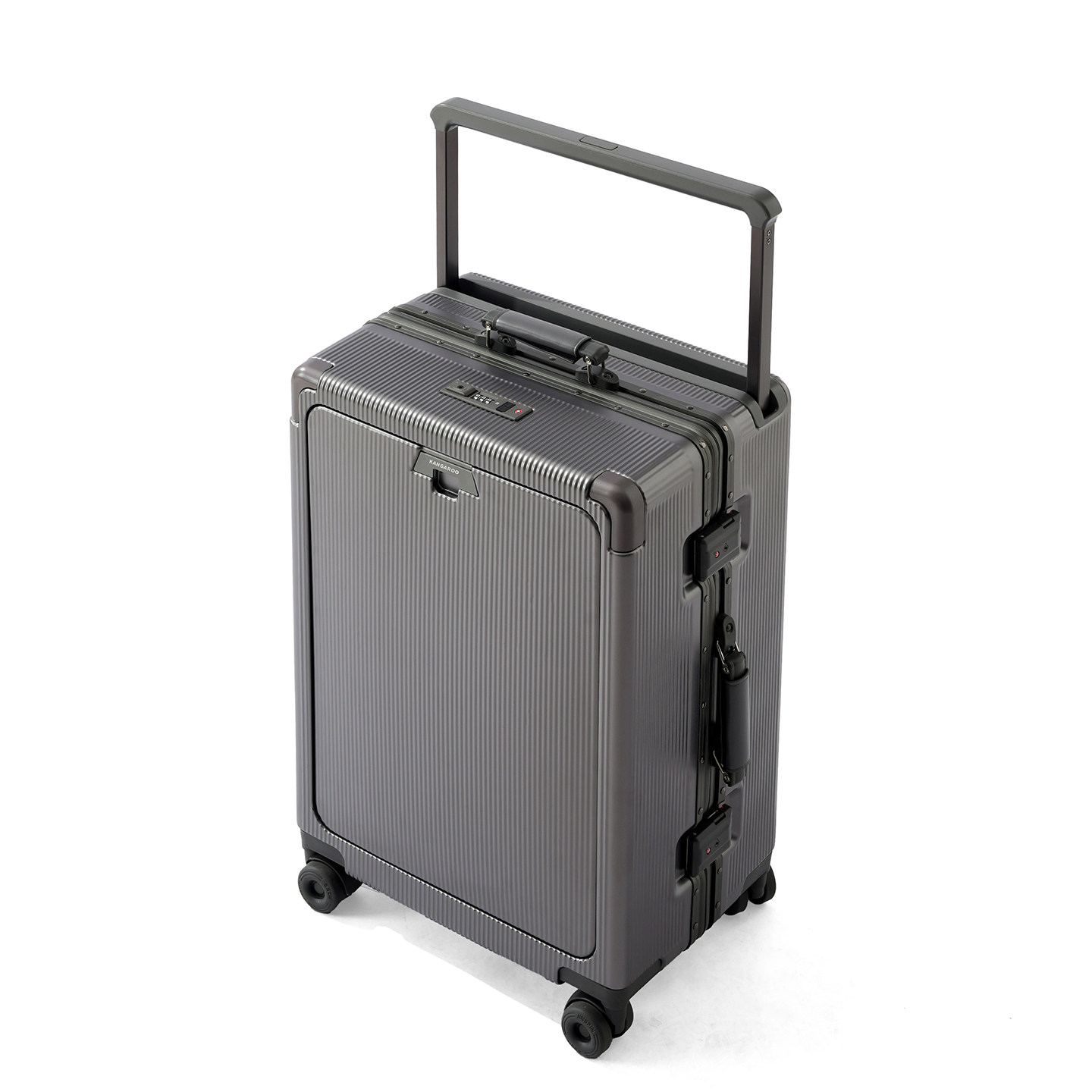 袋鼠男士密码行李箱可上飞机20寸登机前开口铝框拉杆旅行箱子男24,淘宝优惠券,粉丝福利购,淘宝优惠卷