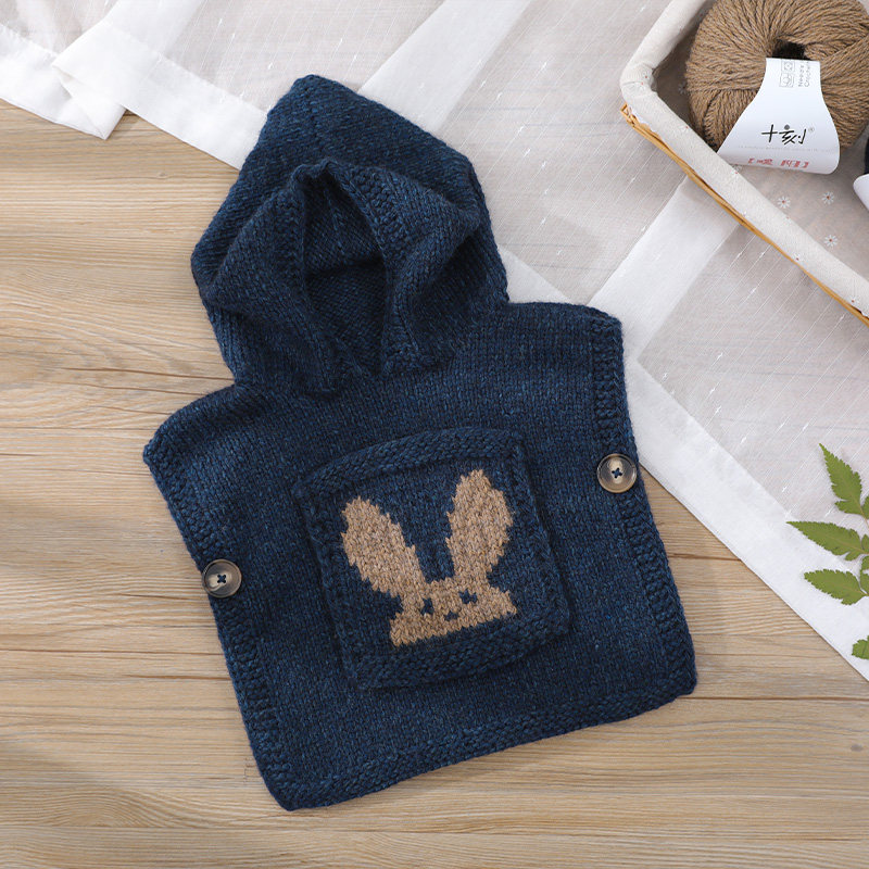 毛儿手作 萌心儿童斗篷材料包 棒针手工毛线编织DIY制作 暖阳,淘宝优惠券,粉丝福利购,淘宝优惠卷