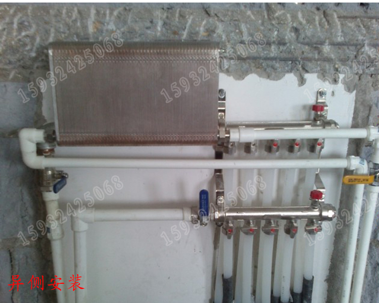 韩国过水热板式换热器 家用地暖 暖气片专用钎焊不锈钢交换器 - 图2