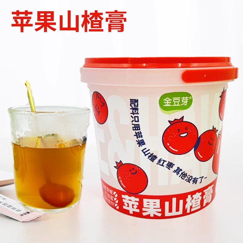 金豆芽九只小梨纯梨膏金桔橙苹果山楂膏老人孩子桶装正品泡水喝 - 图2
