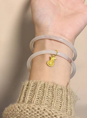 古法金招财福袋新中式叮当手镯汉服搭配闺蜜手饰景区礼品