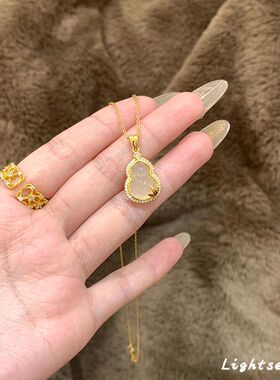 新款葫芦项链女新中式竹子民族国风百搭感锁骨链送妈妈闺蜜礼物