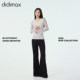Didimax summer ໃຫມ່ສີຂາວຄໍ V- lace slim ເທິງສໍາລັບແມ່ຍິງ trousers ບາດເຈັບແລະຊຸດ X88397