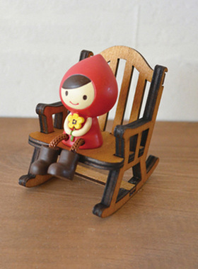 日式摇摇椅家具摆件 木质工艺拍摄道具Zakka摆饰品