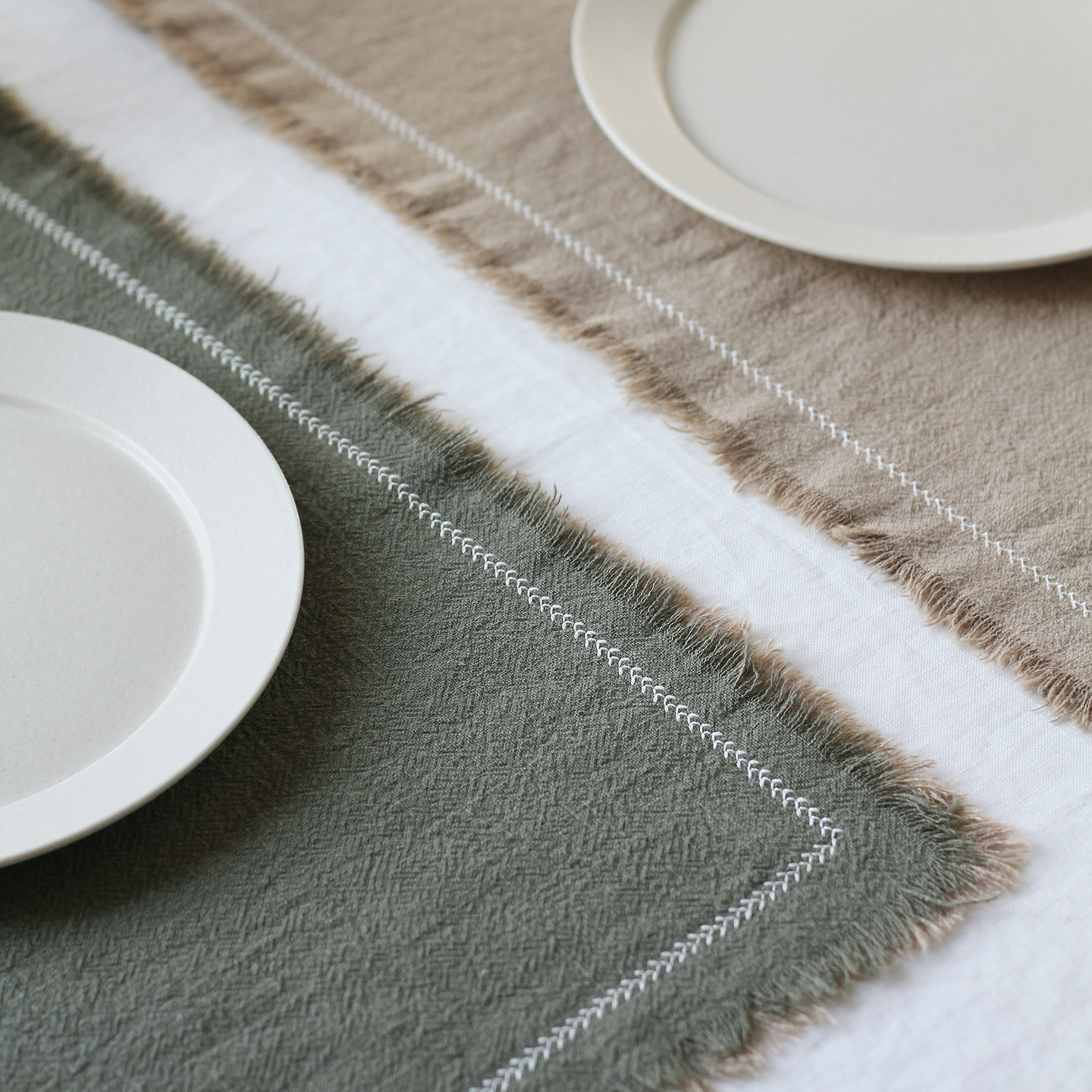 WOOKEN原创双层餐垫特厚正反可用侘寂高档苎麻棉隔热垫可水洗茶席,淘宝优惠券,粉丝福利购,淘宝优惠卷