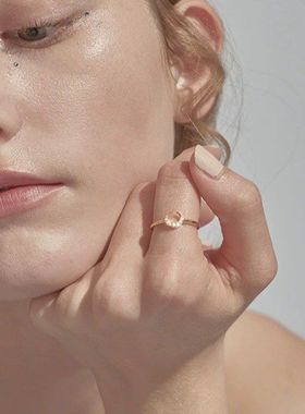 简约日系14KS925优雅小众开口镀