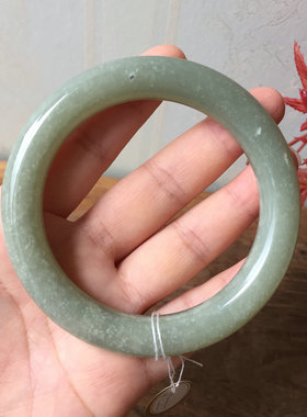 天然正品新疆且末料青白玉镯子女
