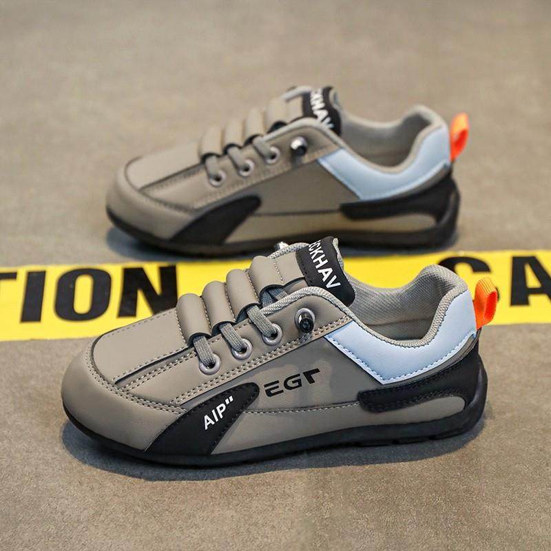 男童鞋子春季2025新款儿童皮面防水运动鞋中大童软底男孩豆豆板鞋,淘宝优惠券,粉丝福利购,淘宝优惠卷