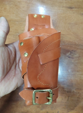 挂钩款手工植鞣皮剪刀包发型师腰包头层牛皮理发工具包防掉复古风