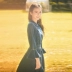 Phát sóng trang phục của phụ nữ nghe mùa thu 2019 mới văn chương retro ve áo eo thon dài phần váy denim - Cộng với kích thước quần áo quần áo zara nữ chính hàng Cộng với kích thước quần áo