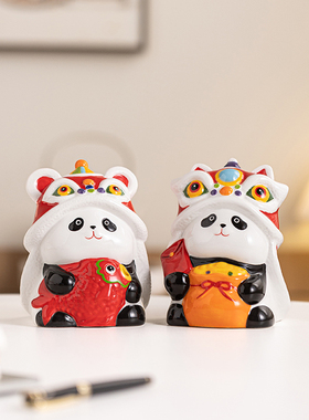 陶瓷中国风潮玩桌面摆件高档礼品