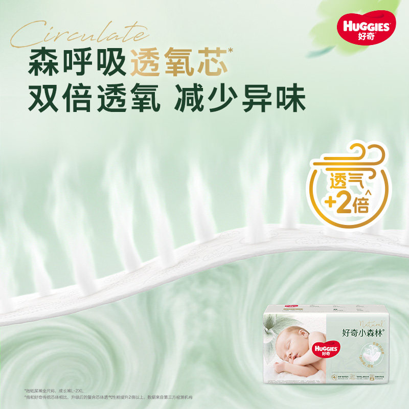 【原箱发货】好奇小森林心钻装NB-3XL低敏透氧纸尿裤拉拉裤尿不湿