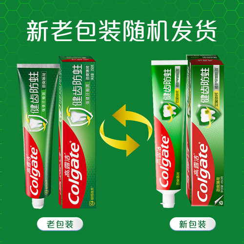 高露洁全面健齿防蛀固齿超爽薄荷香型清新口气牙膏250g含氟 - 图0
