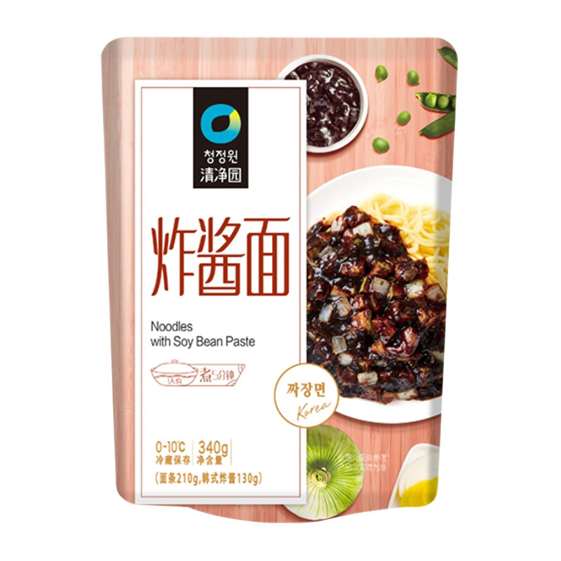 包邮!清净园韩式炸酱面340g韩国懒人拉面方便速食含酱料包拌面,淘宝优惠券,粉丝福利购,淘宝优惠卷