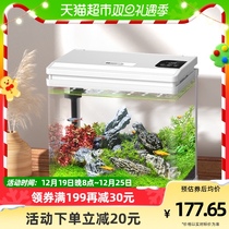 yee desktop small fish tank super white water family living room simple decoration grass cylinder building with full built-in eco gold fish tank
