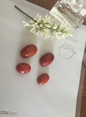 南红玛瑙戒面柿子红玫瑰红可定制螃蟹吊坠戒指