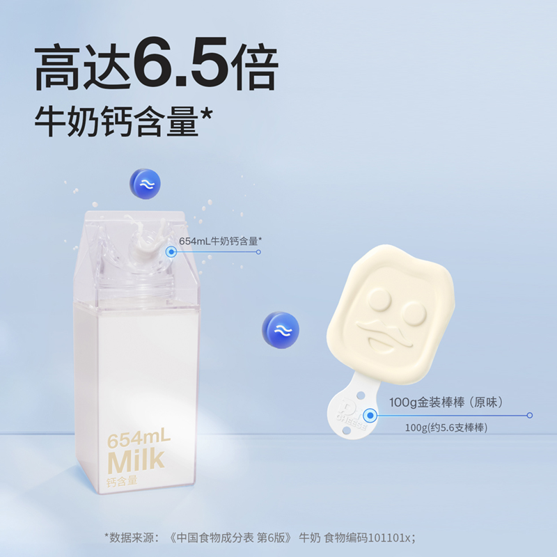 奶酪博士奶酪棒55%干酪含量金装儿童零食即食营养高钙360g3袋60支