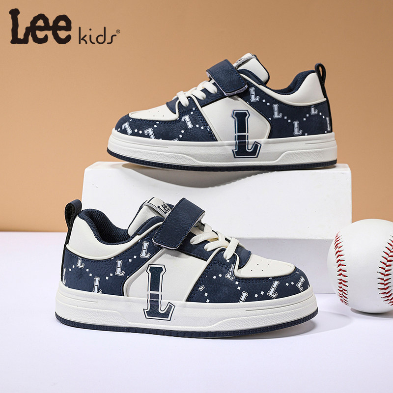 Lee Kids儿童板鞋2026春秋季复古老花校园百搭休闲鞋男女童运动鞋,淘宝优惠券,粉丝福利购,淘宝优惠卷