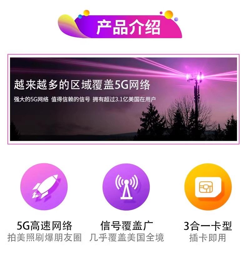 美国电话卡T-mobi手机卡无限高速5G上网流量卡支持ESIM可机场自取,淘宝优惠券,粉丝福利购,淘宝优惠卷