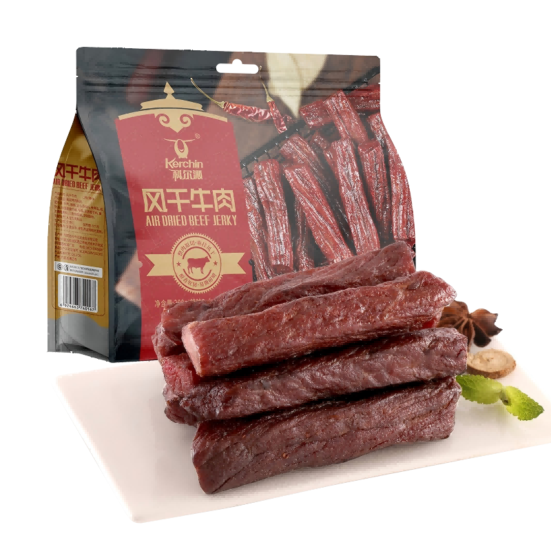 科尔沁手撕风干牛肉辣味208g休闲零食内蒙特产牛肉干,淘宝优惠券,粉丝福利购,淘宝优惠卷