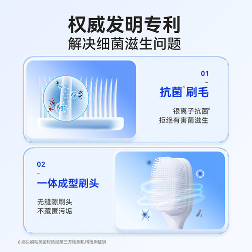 纳美抗菌护龈牙刷纳米软毛清洁呵护牙龈家庭装口腔清洁情侣 - 图3