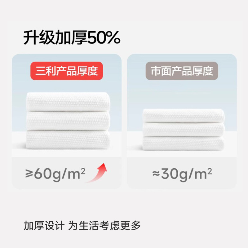 三利一次性浴巾洗脸巾旅行独立包装加大加厚吸水大毛巾柔软便携