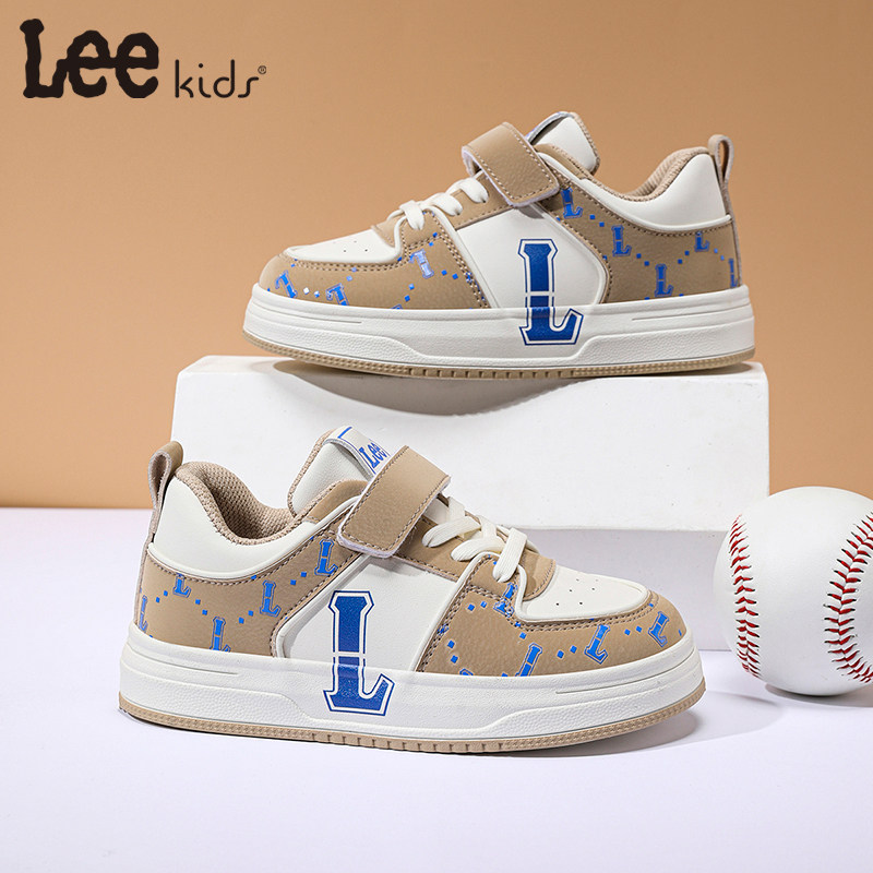 Lee Kids儿童板鞋2026春秋季复古老花校园百搭休闲鞋男女童运动鞋,淘宝优惠券,粉丝福利购,淘宝优惠卷