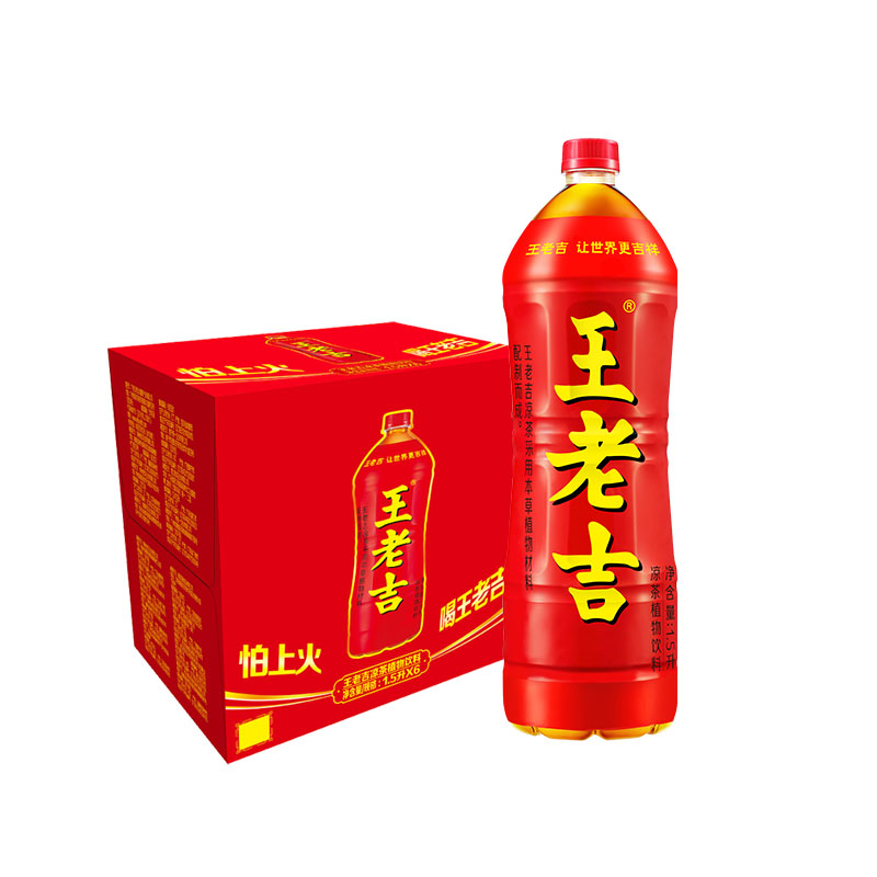 王老吉凉茶植物饮料1.5L*6瓶大瓶分享装中华老字号新老包装随机发