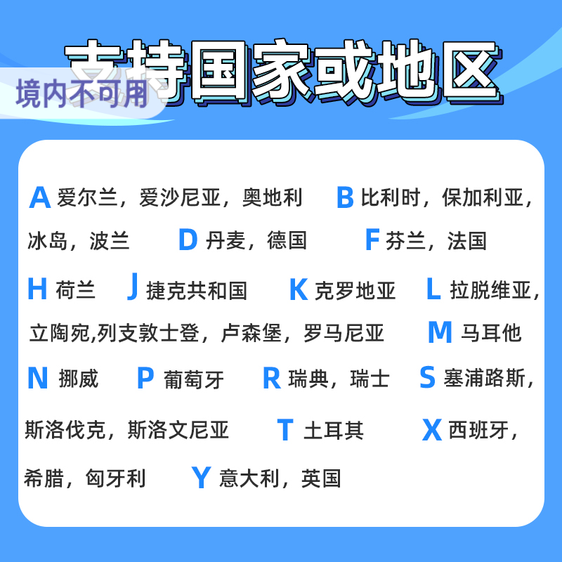欧洲电话卡波兰流量上网卡欧盟多国通用 7/10/15天北欧旅游手机卡