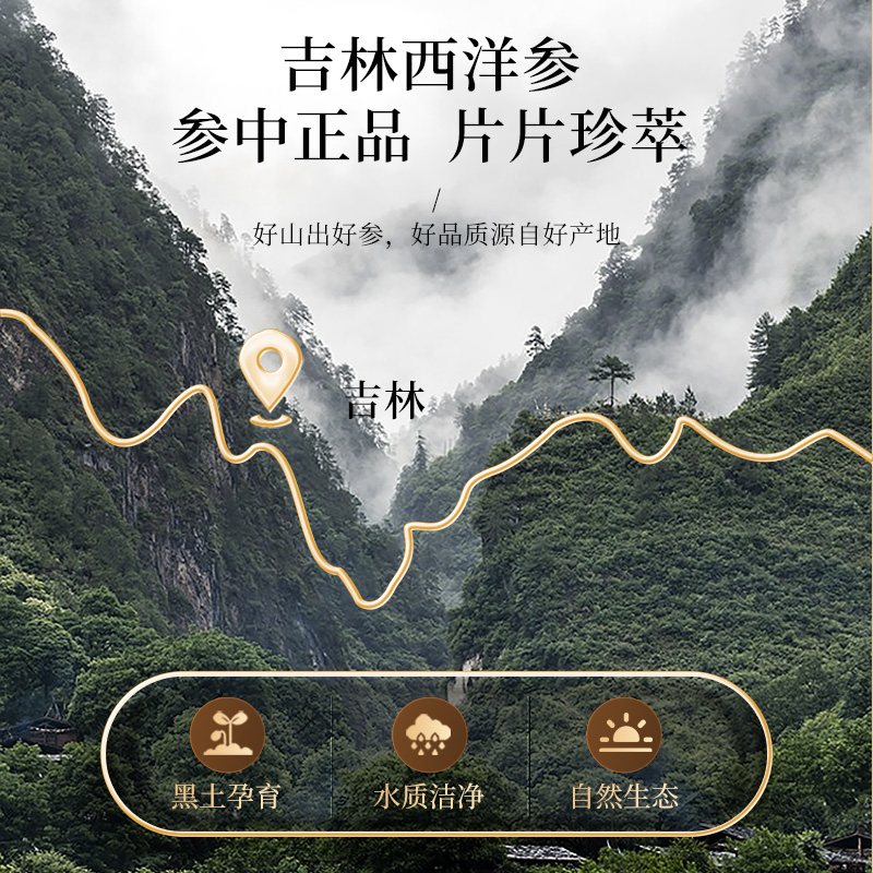 半山农整根切片西洋参中药材长白山花旗参含片滋补养生泡茶水 - 图2