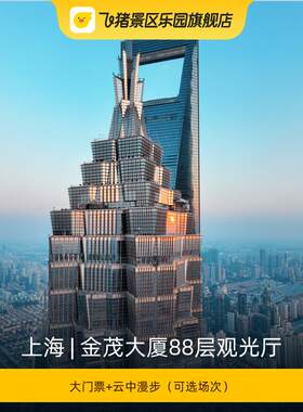 [金茂大厦88层观光厅-门票+云中漫步（可选场次）]