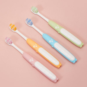 纳美宝贝儿童牙刷4支软毛2-12岁清洁口腔家庭装家用牙缝清洁