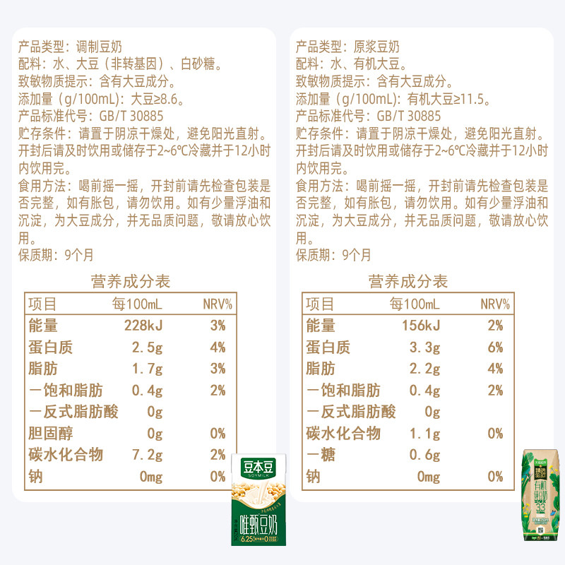 豆本豆唯甄原味豆奶250ml*24盒饮料早餐奶送礼分享新老包装随机发