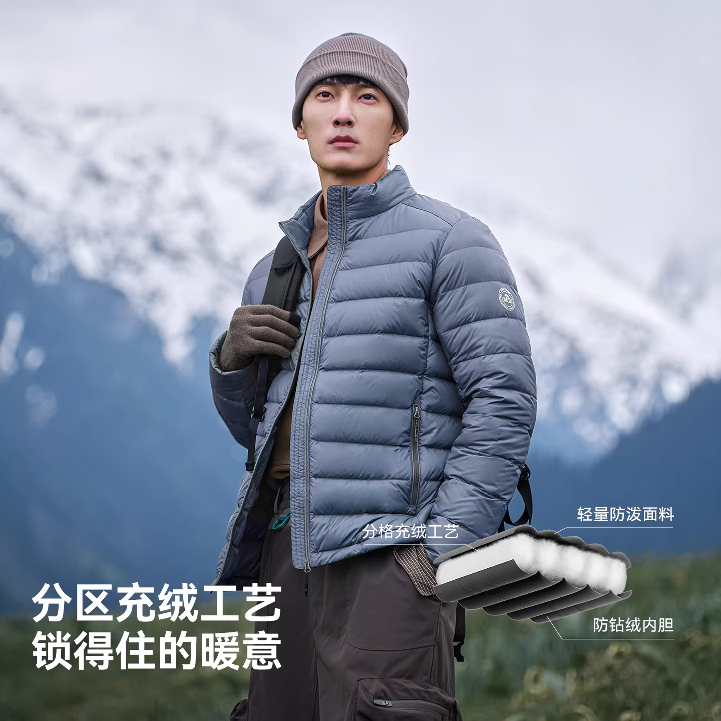 【经典2.0】伯希和户外排骨羽绒服女800蓬鹅绒男轻薄冲锋衣内胆冬