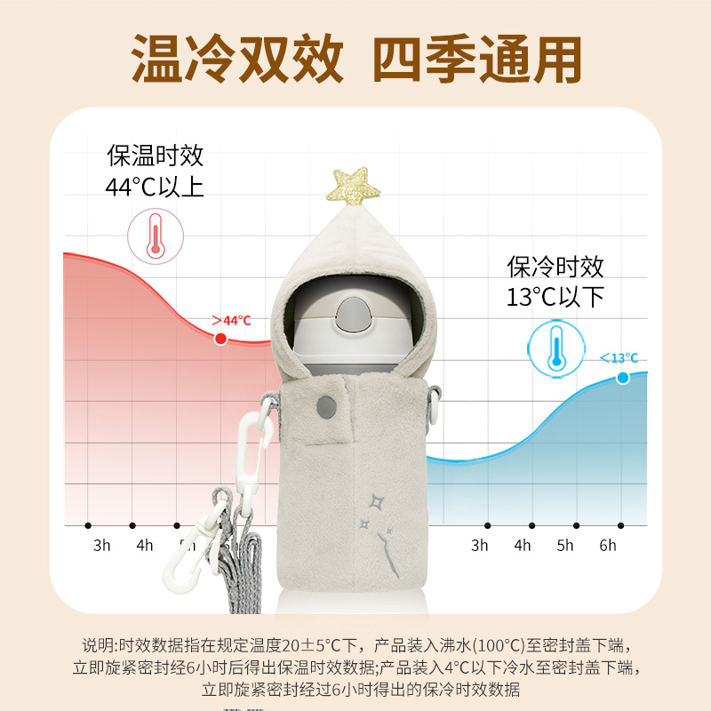 膳魔师儿童保温杯子不锈钢吸管宝宝奶瓶学饮水壶婴幼儿园一岁以上