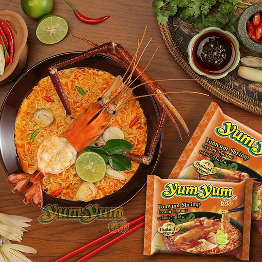 Yangyang imported hot and sour shrimp flavor instant noodles Tom Yum Noodles