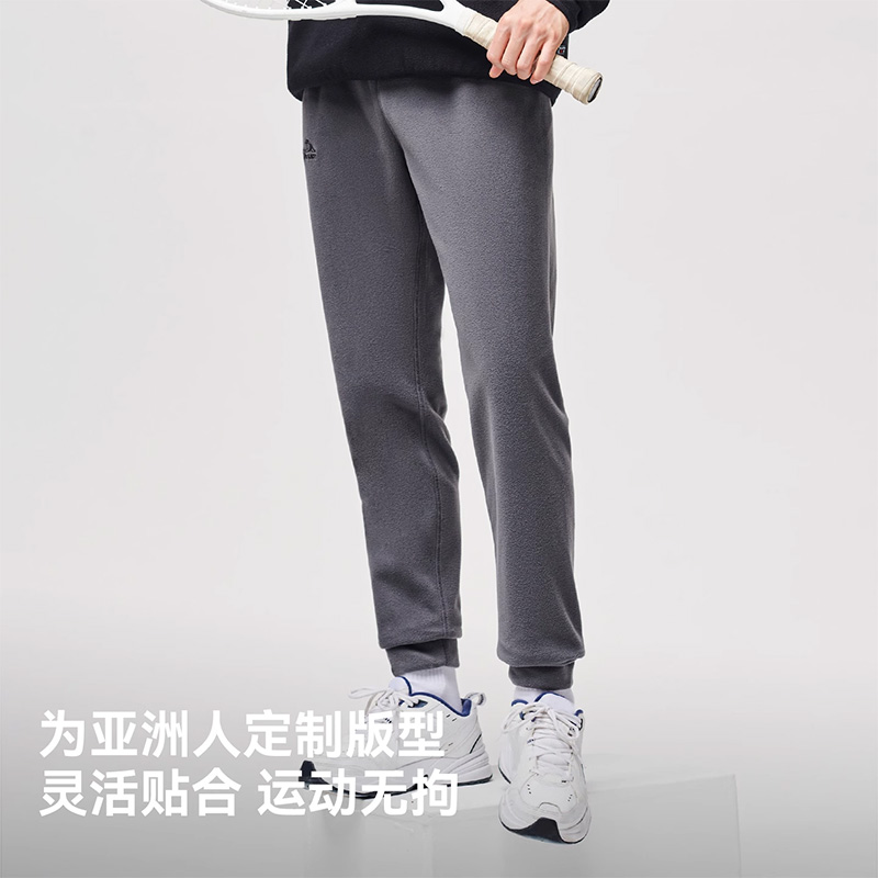 伯希和抓绒裤户外女秋冬保暖防风冲锋裤内胆直筒长裤男摇粒绒卫裤