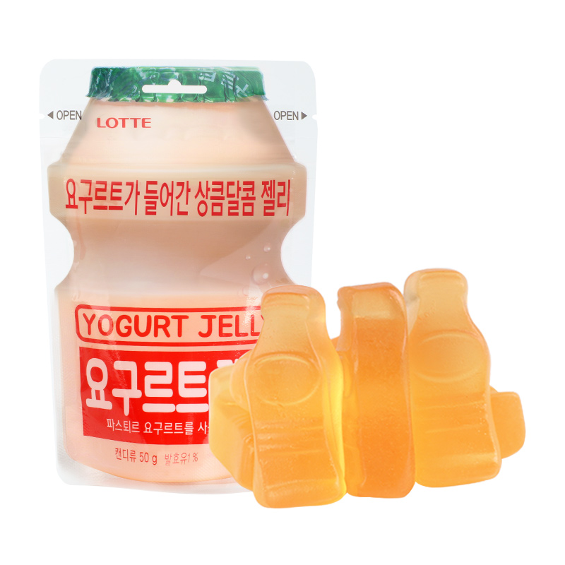 【韩国进口】 lotte/乐天儿童酸奶乳酸菌软糖50gQQ橡皮糖糖果零食 - 图0