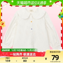 Maladin Scout womans baby boy long sleeve shirt spring dress new doll collar sweet and beautiful shirt