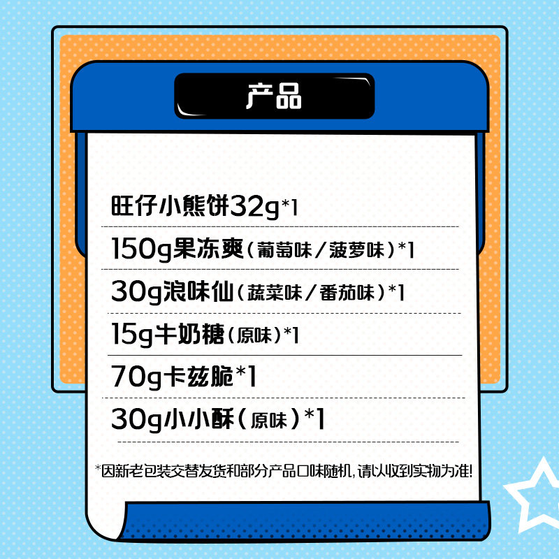 旺旺儿童零食大礼包春节过年礼物春游解馋零食过年送礼伴手礼
