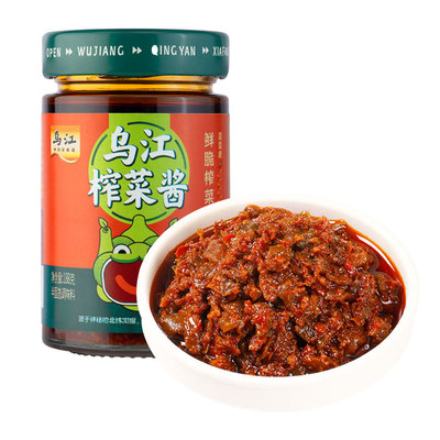 乌江鲜脆榨菜酱轻盐开味脆嫩弹牙下饭酱菜辣椒酱拌饭拌面酱1件装