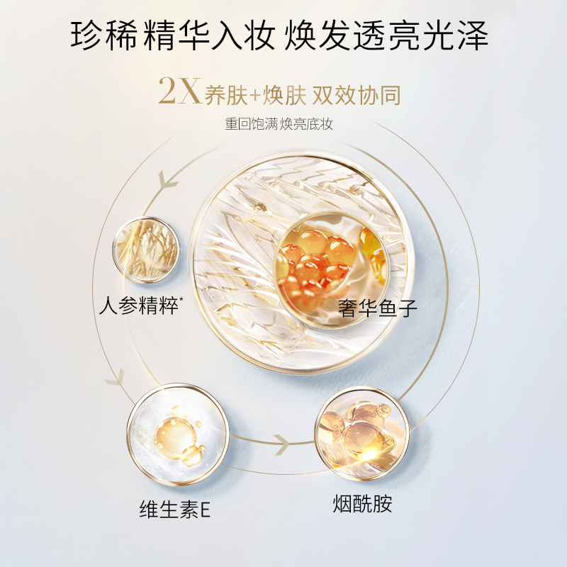 毛戈平琉璃羽翼无瑕气垫粉底液套装鱼子养肤防晒